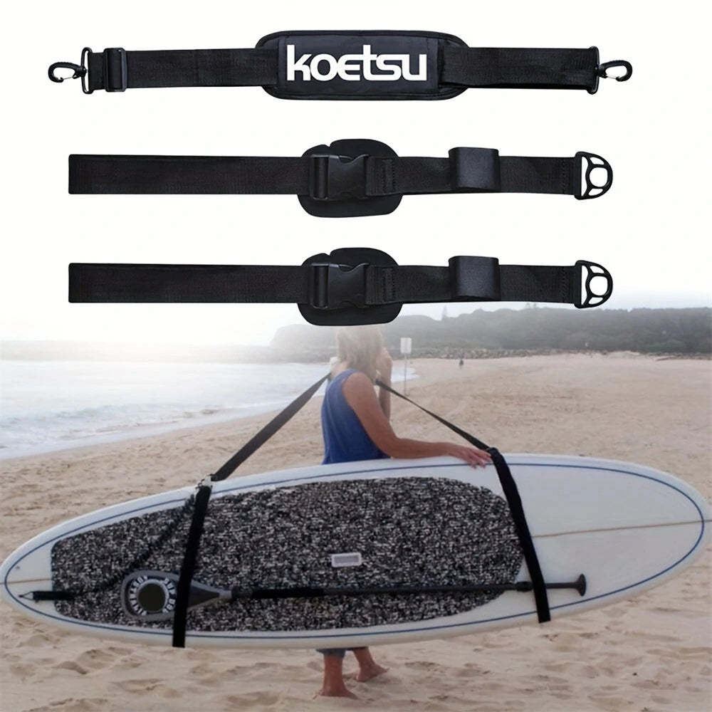 Adjustable Paddle Board Shoulder Strap Comfortable Multiple Uses Quick Release Buckles Adjustable Length Surfboard Carrying Bel
