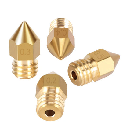 Kingroon MK8 Nozzle 0.2mm 0.4mm 0.5mm 0.6mm 0.8mm 1.0mm 3D Printer Part Extruder M6 Thread Brass Nozzle 1.75mm 3mm Filament