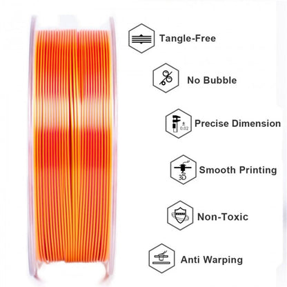 [EU/UK Direct]Geeetech Silk PLA 3D Printer Filament 1.75mm 1kg Dual Colors No Clogs No Bubbles High Gloss Wide Compatibility