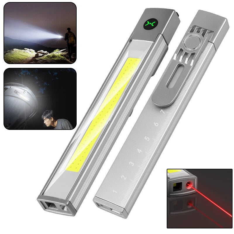 Bikight Multifunction Pen Light High-Bright Flood Light Flashlight With Spotlight Type-C Charging Magnetic Absorbing Work Lamp