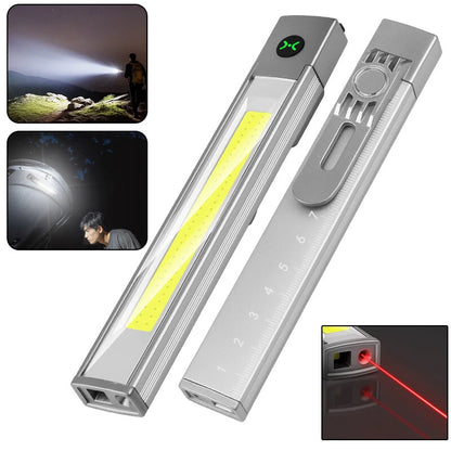 Bikight Multifunction Pen Light High-Bright Flood Light Flashlight With Spotlight Type-C Charging Magnetic Absorbing Work Lamp
