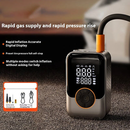 150PSI Portable Car Air Pump Electric Car Tire Car High Pressure Digital Display Inflatable Pump Built-in LED Light