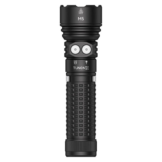 TUNENGE M5 4*LED 5200LM Strong Flashlight with Red LEP Pointer With 4500mAh Battery IP66 Waterproof Magnetic Tail Type-C Fast Charging Tactical Flashlight for Outdoor Exploration Emergency
