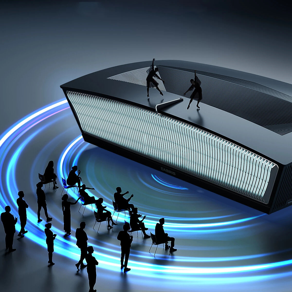 [EU Direct] Casiris H6 Ultra Short Throw Anti-light 4K Projector RGB Triple Laser UHD 3D Dolby ATMOS 3000 ANSI Lumens 150"Screen HDR10+ 30ms Game Mode 4+64GB Global Android WIFI6 Bluetooth 5.0 Home Cinema Theater