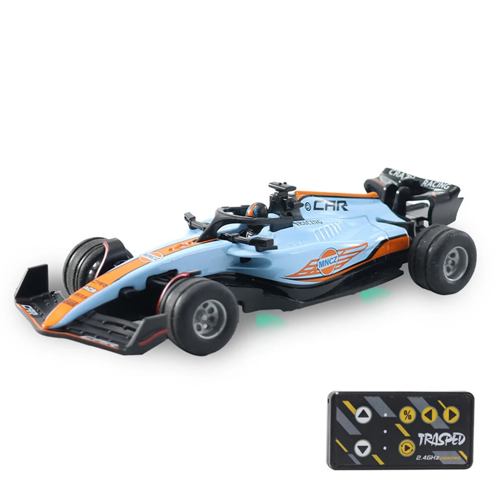 TRASPED HG4-234 RTR 1/64 2.4G Mini RC Car F1 Formula Racing Alloy Shell Three Speed Support App Remote Control LED Light Highly Simulated Classic Desktop Vehicles Models Toys Collection Gift for Children