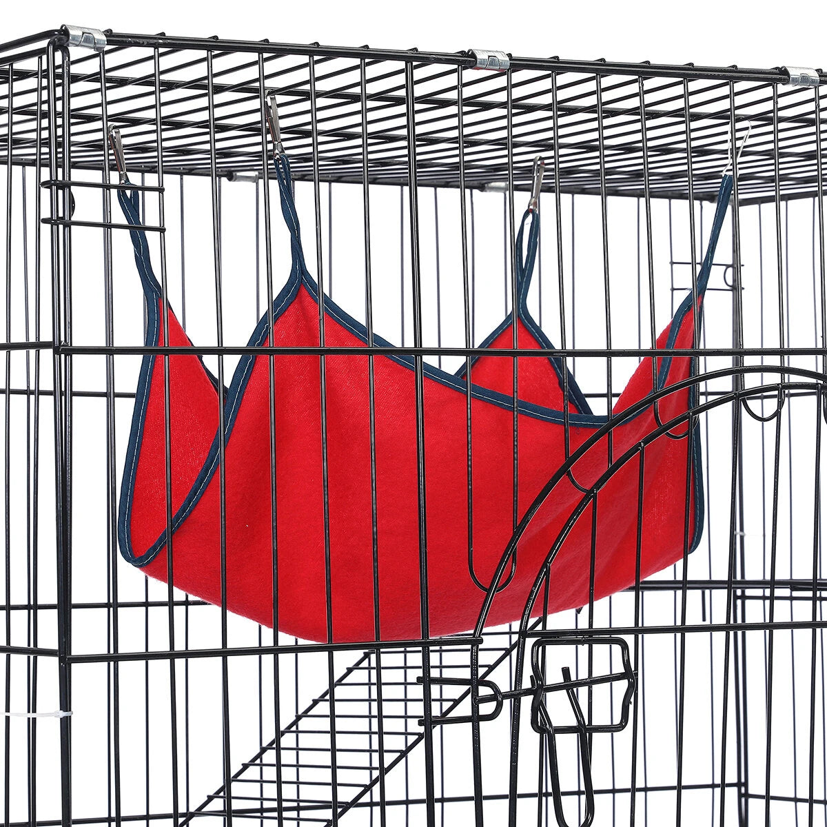 PawGiant 4-Tier Cat Cage, Cat Playpen Kennel Crate Chinchilla Rat Box Cage Enclosure with Ladders, Platforms Beds, Latches Tray Hammock