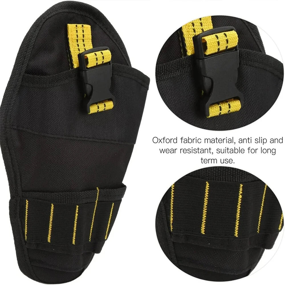 Waterproof Oxford Cloth Drill Holster Waist Tool Bag Quick Release Buckle 28x15cm Pouch for Wrench Hammer Screwdriver