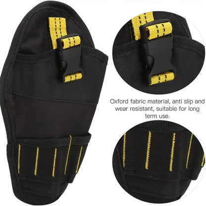 Waterproof Oxford Cloth Drill Holster Waist Tool Bag Quick Release Buckle 28x15cm Pouch for Wrench Hammer Screwdriver