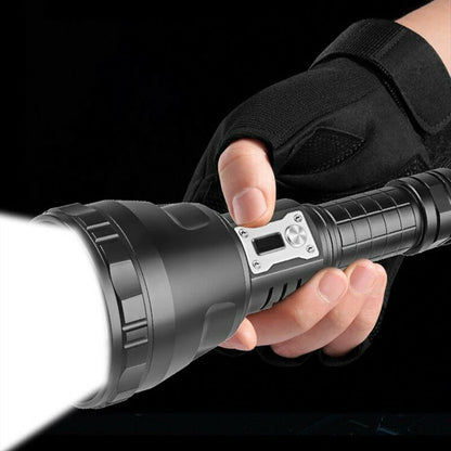 3000LM Strong Light Flashlight Large Light Cup Fixed Focus Outdoor Flashlight With Electronic Display