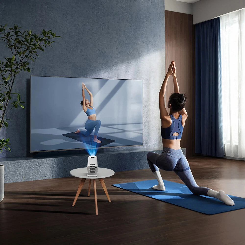 PG310 Android 11 Mini Portable Projector 300 ANSI Lumens 720P Support 4K Decoding WiFi 6 bluetooth 5.4 Built-in 5W HiFi Speaker Auto Vertical Keystone Smart Home Cinema Outdoor Movie Theater