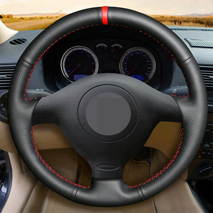 Artificial Leather Car Steering Wheel Cover for VW Golf 4 Passat B5 1996-2003 Seat Leon 1999-2004 for Polo 1999-2002