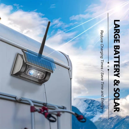 9600mAh Solar Lithium Battery WiFi Wireless Backup Camera System Real Time Monitoring Wireless Backup Camera Bus Van Truck RV