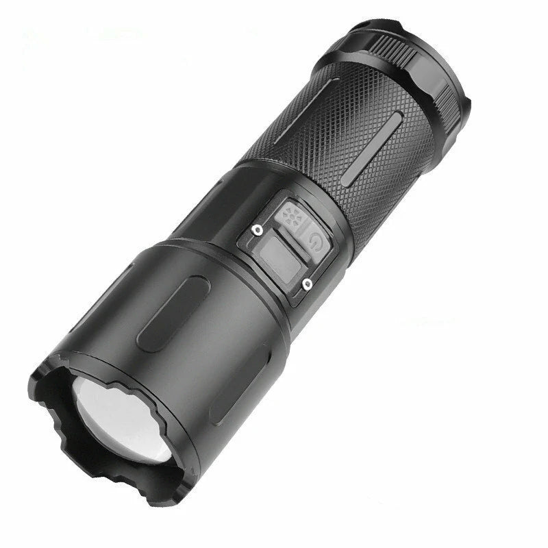 30W LED Flashlight Long Shoot Search Flashlight White Light High Power Torch Tactical Telescopic Zoom Hunting Lights