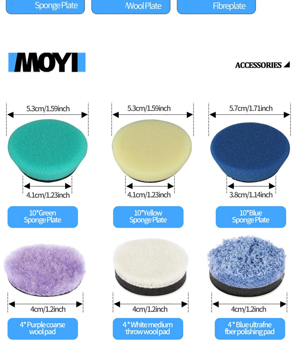 Portable Handheld Electric Polishing Machine Car Polishing Waxing Glaze Sealing Machine 5 Adjustable Speed Levels Car Polishing Maintenance