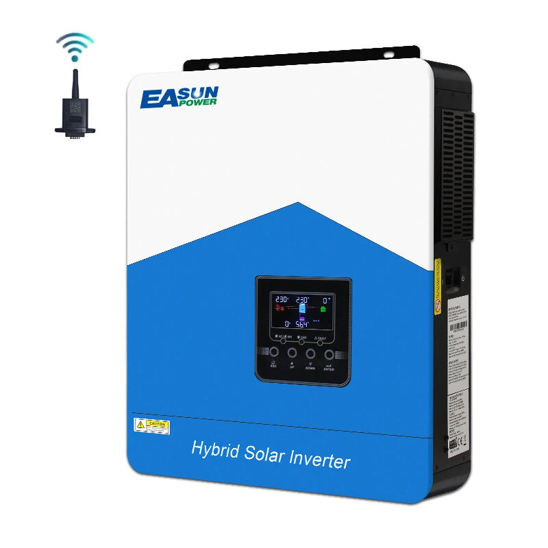 [EU Direct] EASUN POWER Solar Hybrid Inverter 4200W 220V MPPT 120A Solar Charger PV 6200W 450VDC Input Pure sine wave inverter Support With WIFI-GPRS Remote Monitoring LCD, For Lead-Acid, Lithium Battery and LifePo4, EASUNPOWER ISolar SMH III 4.2KW--WIFI