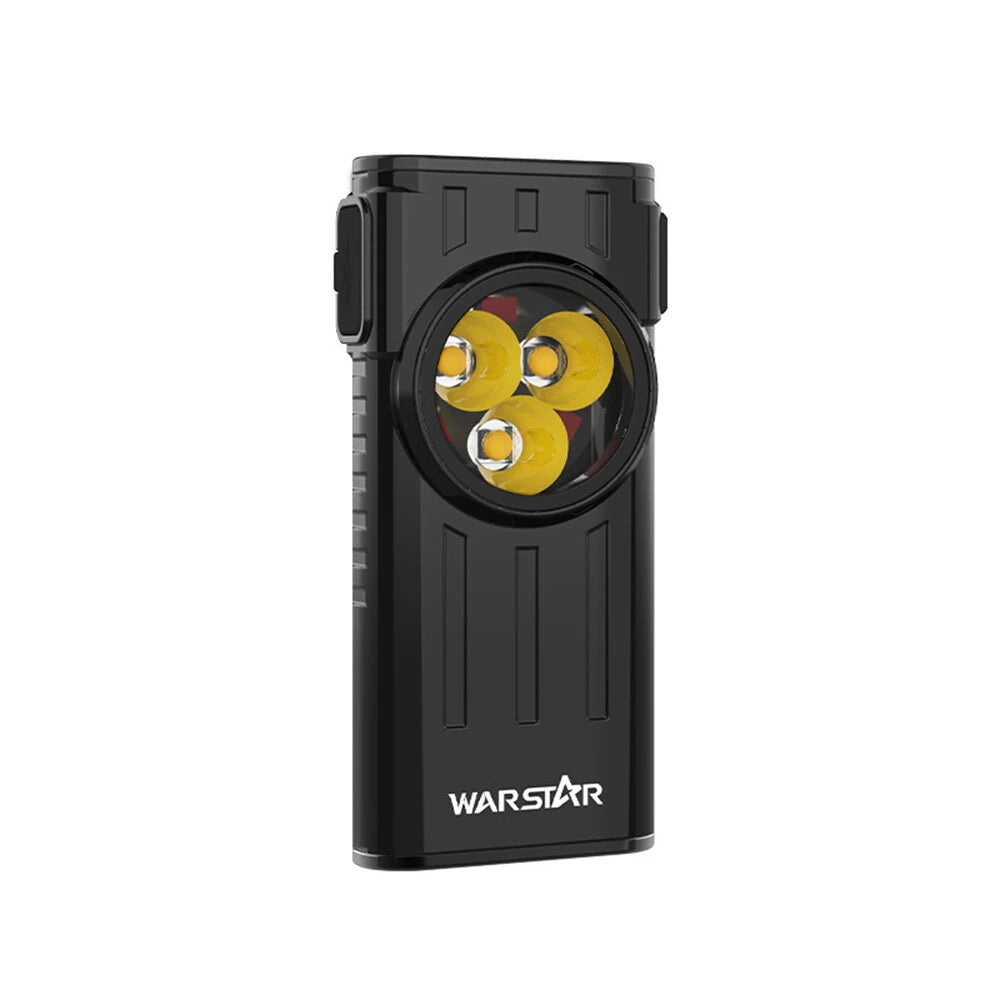 Warstar WT3 260LM EDC LED Keychain Flashlight With White Red Light Type-C Rechargeable Portable Mini Torch Work Light with Magnet for Camping Hiking and Emergency Use