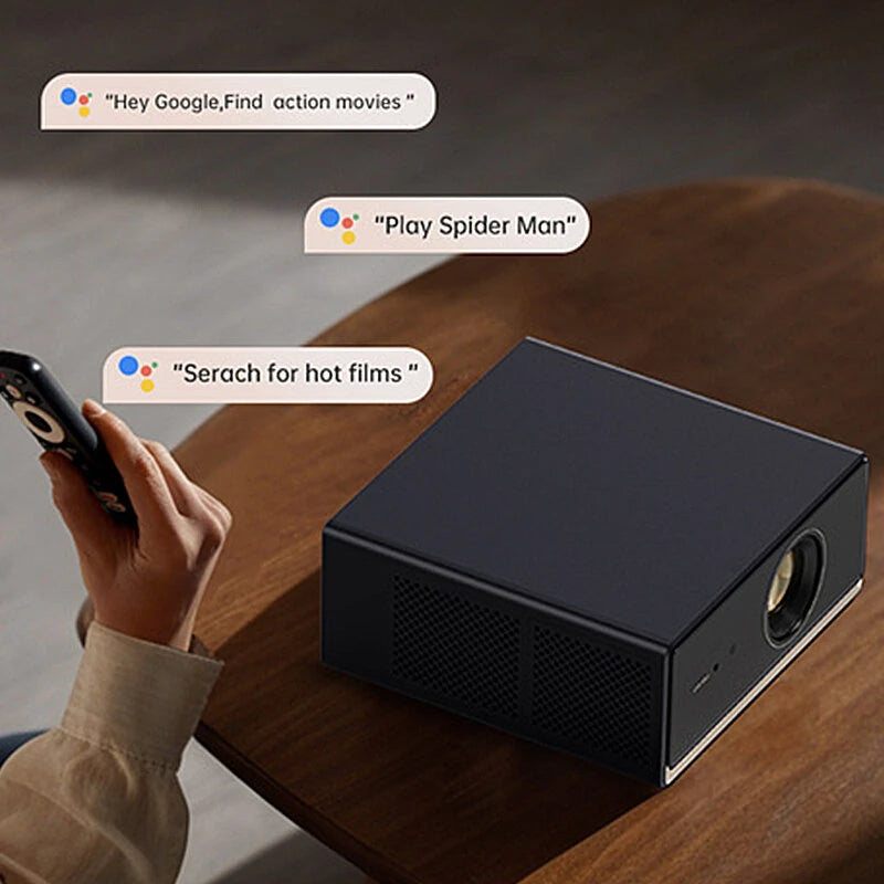 [Netfilx & Google TV Certified]Wanbo X5 Pro 1080P LCD Projector 1100 ANSI Lumens Google TV Integration Auto Focus Keystone Correction 4K Supported Dual Band WiFi 2+16G Built-in Dual 5W HiFi Speakers Home Theater Cinema