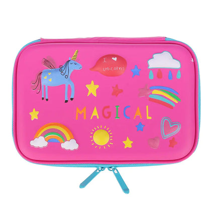 EVA Cartoon Pencil Case Pen Bag Large Mermaid Crocodile Dinosaur Pencil Box Kids School Students Stationary Gifts