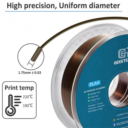 [EU/UK Direct]Geeetech PLA Silk Multi Colors 3D Printer Filament 1.75mm 1kg/roll Shiny Finish High Compatibility Anti-Warping Vacuum Sealed