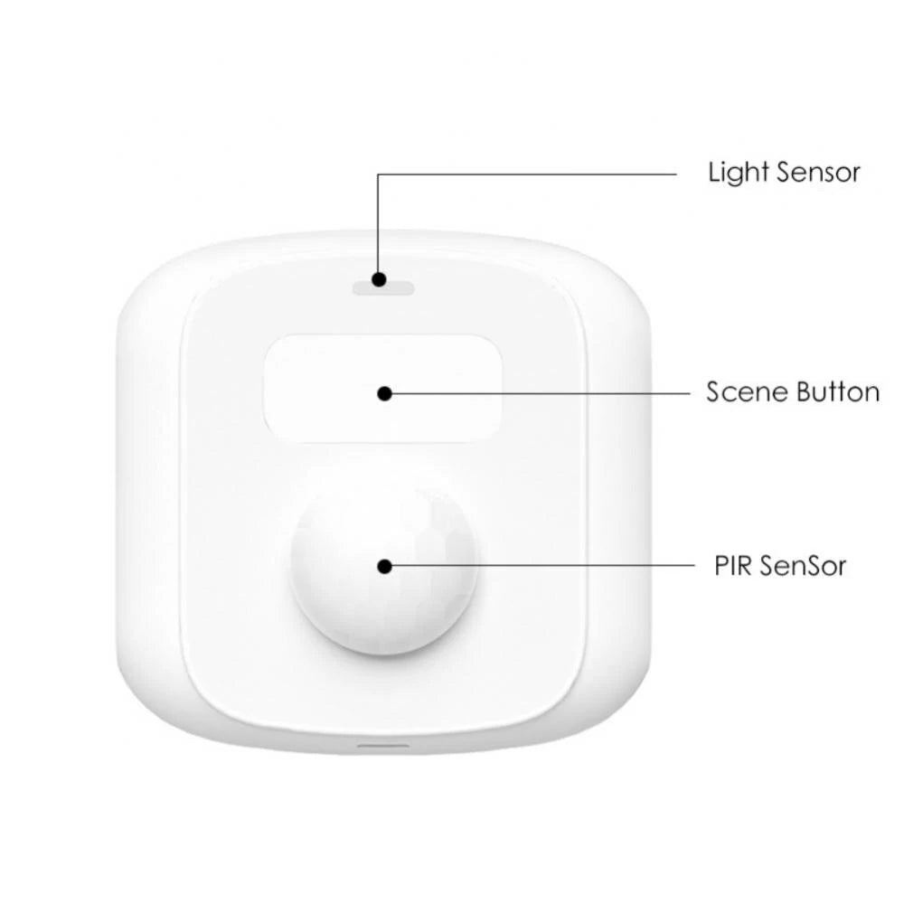 Tuya Wifi Zigbe Mini Sensor Body PIR Sensor With Light Sensor Scene Switch Function Smart Life App Support Alexa Google Home