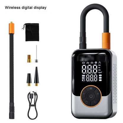 150PSI Portable Car Air Pump Electric Car Tire Car High Pressure Digital Display Inflatable Pump Built-in LED Light