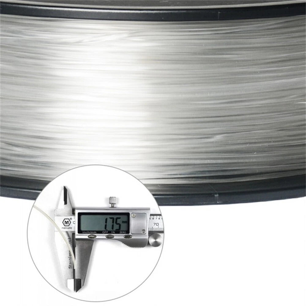 Geeetech PLA Transparent 3D Printer Filament 1.75mm 5kg/10kg High Precision Dimensional Accuracy Clog Free Bubble Free Eco Friendly Vacuum Packaging