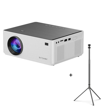BlitzWolfBW-V8 FHD Projector LCD LED Android 11.0 OS 480ANSI Lumens 4D Keystone Correction Dual-5G WIFI 4K Decoding Digital Zoom Mini Portable Projector Outdoor Movie