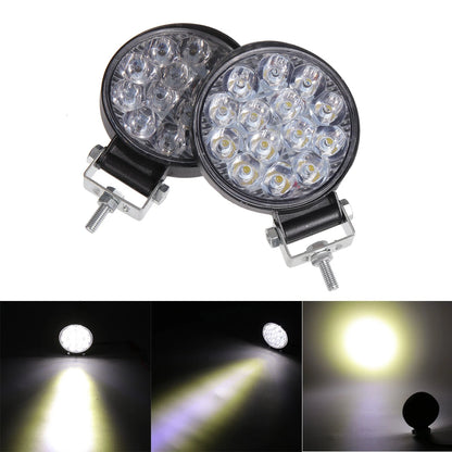 Pair 12-32V 42W LED Work Light Bar Spot Lights Driving Lamp For Offroad Car Truck ATV SUV