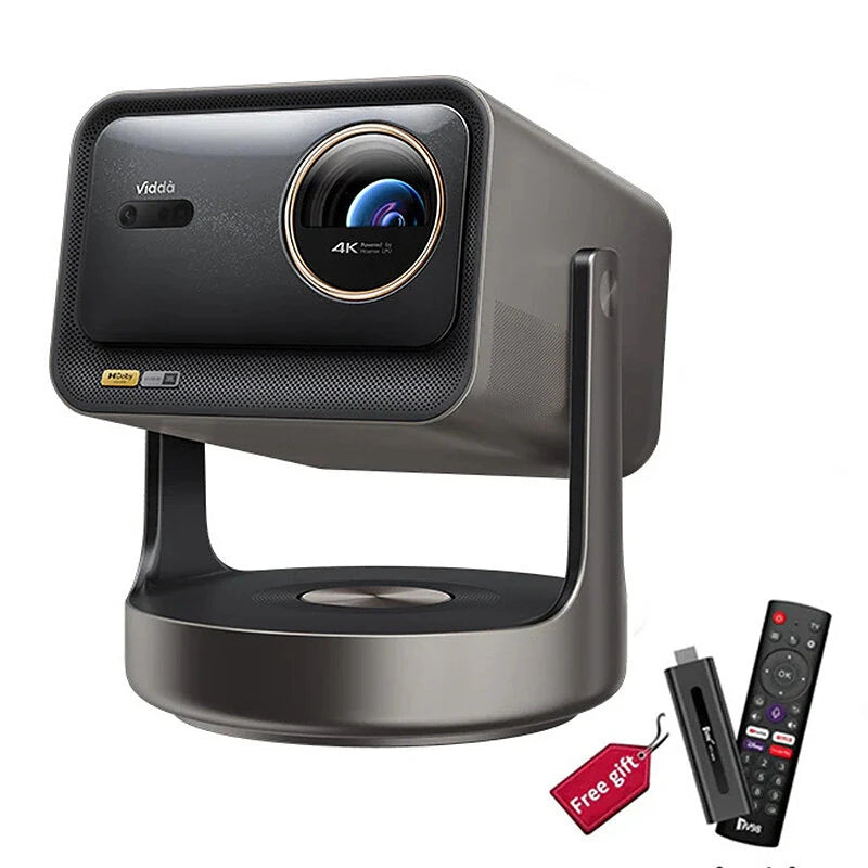 [EU Direct English Version]Vidda C3 Ultra 4K Laser Projector 3200 CVIA Lumens MCL39 Tri Color Laser 110% BT.2020 Auto Focus Obstacle Avoidance JBL Sound Dolby Vision HDR10 Gaming Certified Smart Projector with TV Stick