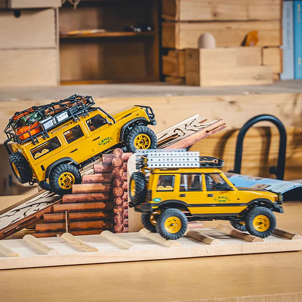 FMS FCX24M RTR 1/24 2.4G 4WD RC Car for Land Rover Camel Trophy Edition Rock Crawler Off-Road Climbing Truck Two Speed LED Lights Vehicles Models Oil Filled Shocks Toys