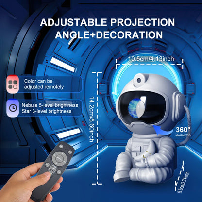 Elfeland LED Astronaut Starry Sky Lamp Atmosphere Projection Lamp Sitting Astronaut Remote Control Creative Bedroom Night Light