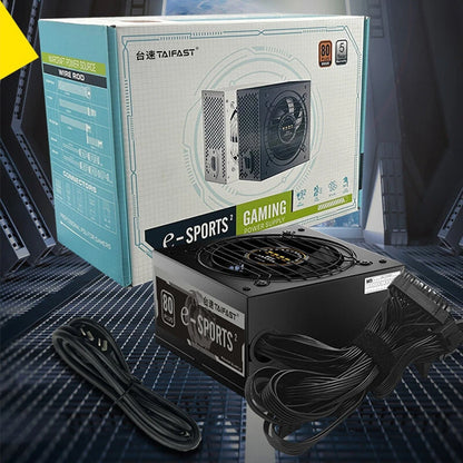 TAIFAST TI800 800W ATX Desktop Computer Power Supply 80 Plus Efficiency Certificated Active PFC Support Dual CPU for Gaming PC High Performance