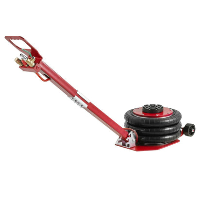 Mudiro Air Jack 3 Ton 6600 lbs / 5 Ton 11000 lbs Air Bag Jack with Six Steel Pipes 15.75 inch/400 mm / 18.5 inch/470 mm Lift up Fast Lifting Pneumatic Jack with Adjustable Long Handle for Cars Garages Repair