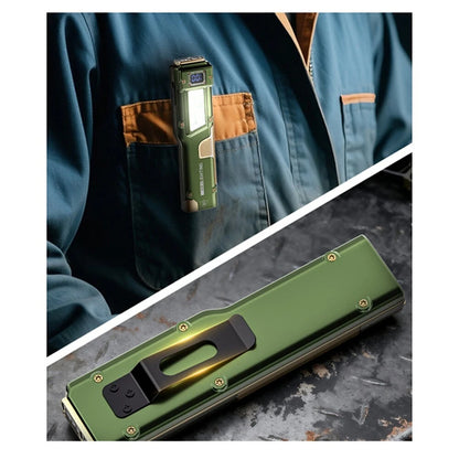 BIKIGHT 10W Compact Thin Mini Portable LED Flashlight Digital Display EDC Tactical Rechargeable Work Light, Three-Source Outdoor Camping and Emergency Use High-Intensity LED Torch