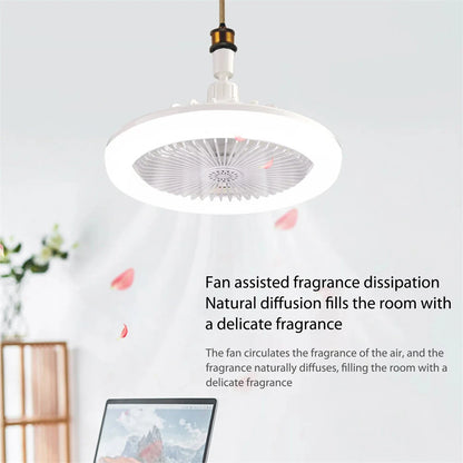 E27 Ceiling Fan Light Brightness & Color Temperature Dimmable 3-Speed Wind with Remote Control for Living Room Dining Room