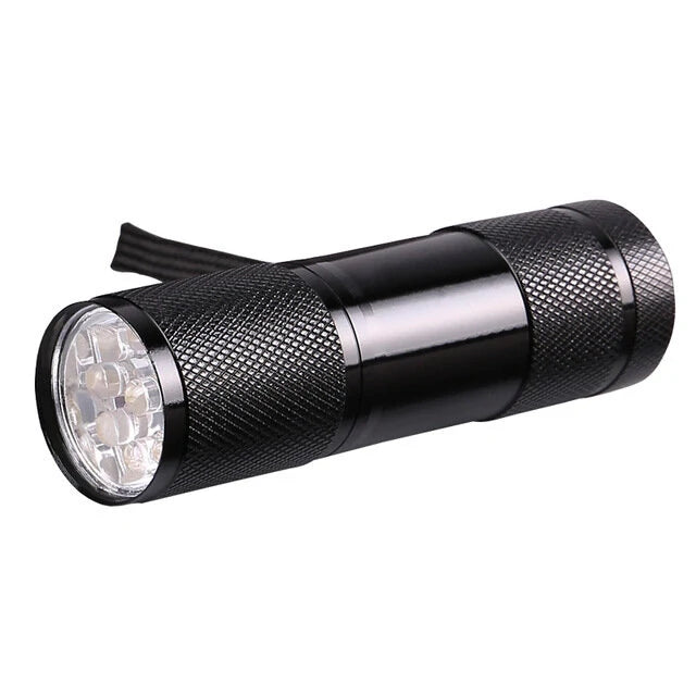 BIKIGHT U01 9x LED Violet Light Multifunction UV LED Flashlight Fluorescence Detection Pen AAA