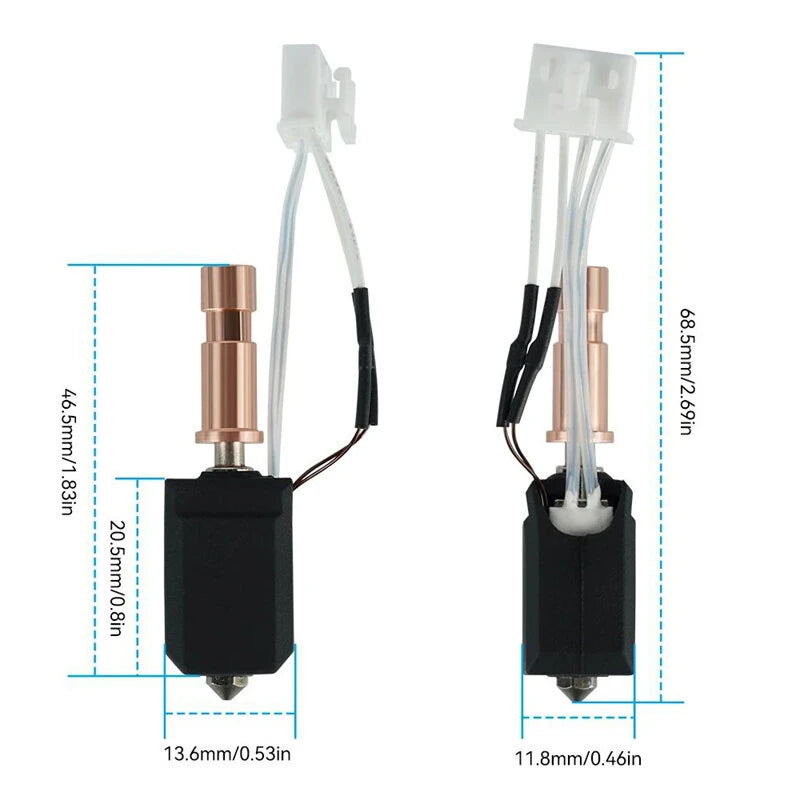 Anycubic Kobra S1 Upgrade Hotend Kit 320C High Temperature 600mm/s Print Speed 20000mm/s Acceleration Hardened Steel Nozzle for High Speed 3D Printing