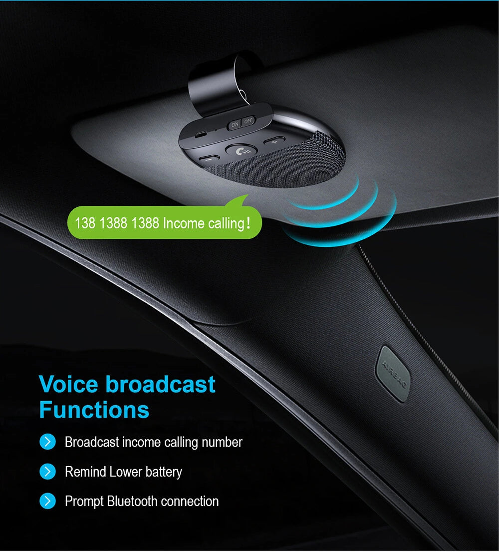 SP11 Wireless Vehicle Car V5.0 Speakers Handsfree Car Kit Hands-free Wireless Speakerphone Sun Visor Car Accessories