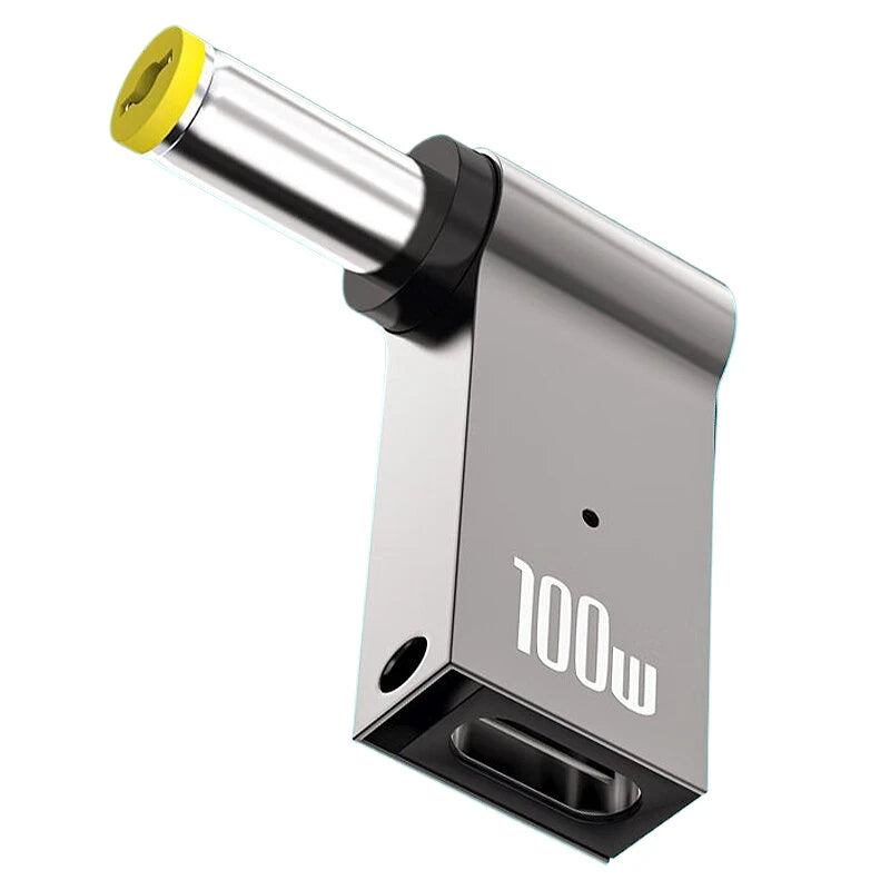 100W 5A Zinc Alloy PD Power Decoy Converter DC Male to Type-C Female Power Adapter for DELL Hasee HP Laptop Computer