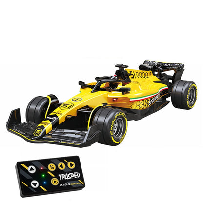 TRASPED HG4-234 RTR 1/64 2.4G Mini RC Car F1 Formula Racing Alloy Shell Three Speed Support App Remote Control LED Light Highly Simulated Classic Desktop Vehicles Models Toys Collection Gift for Children