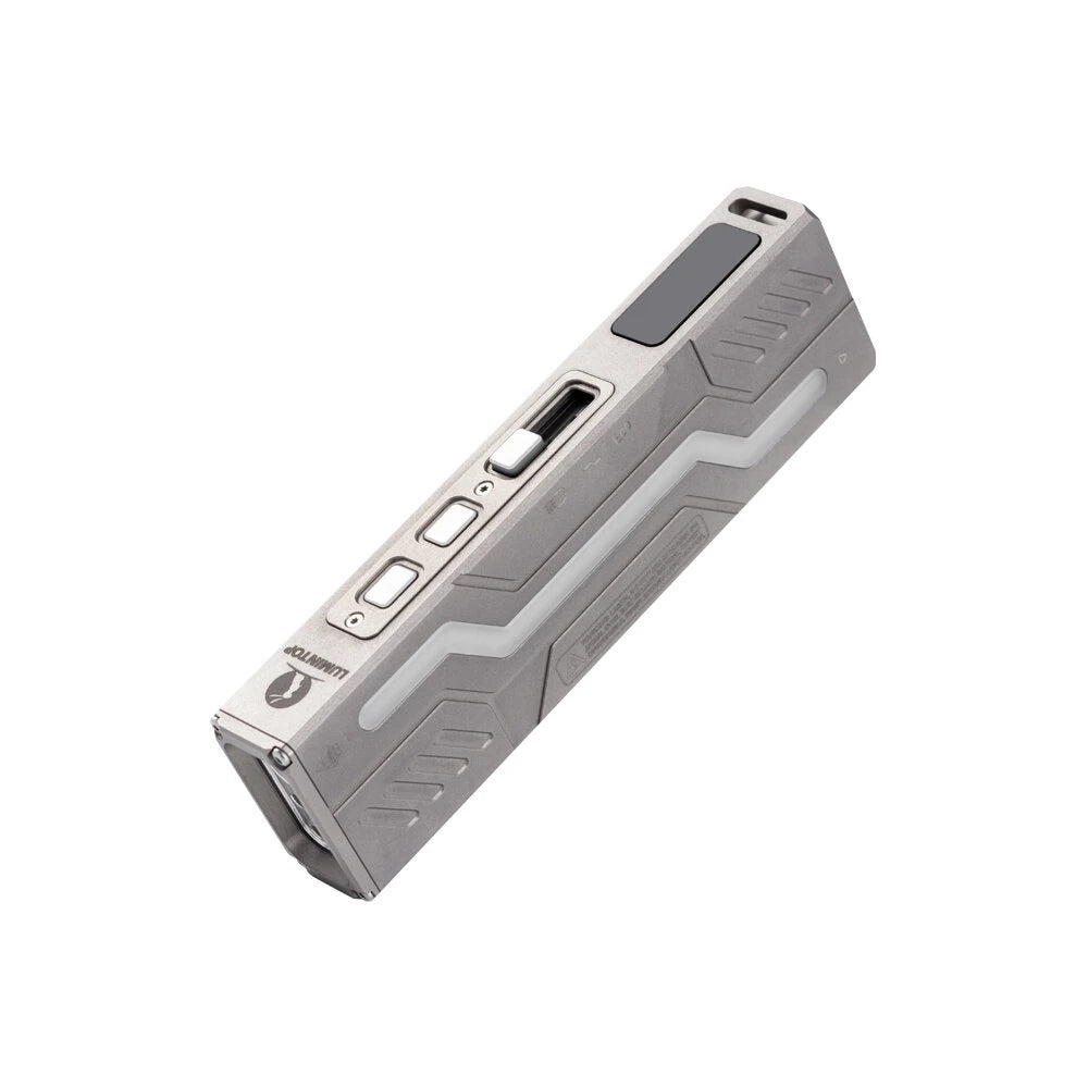 Lumintop MoonBox-3.0 Titanium Flashlight 1200 Lumen+UV Flashlight Smart LED Screen Mini RGB Atmosphere Light Rechargeable LED Torch Portable Waterproof for Camping Hiking