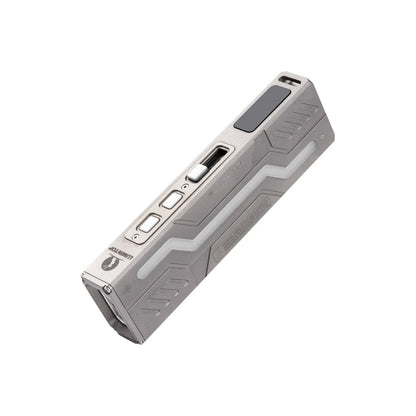 Lumintop MoonBox-3.0 Titanium Flashlight 1200 Lumen+UV Flashlight Smart LED Screen Mini RGB Atmosphere Light Rechargeable LED Torch Portable Waterproof for Camping Hiking