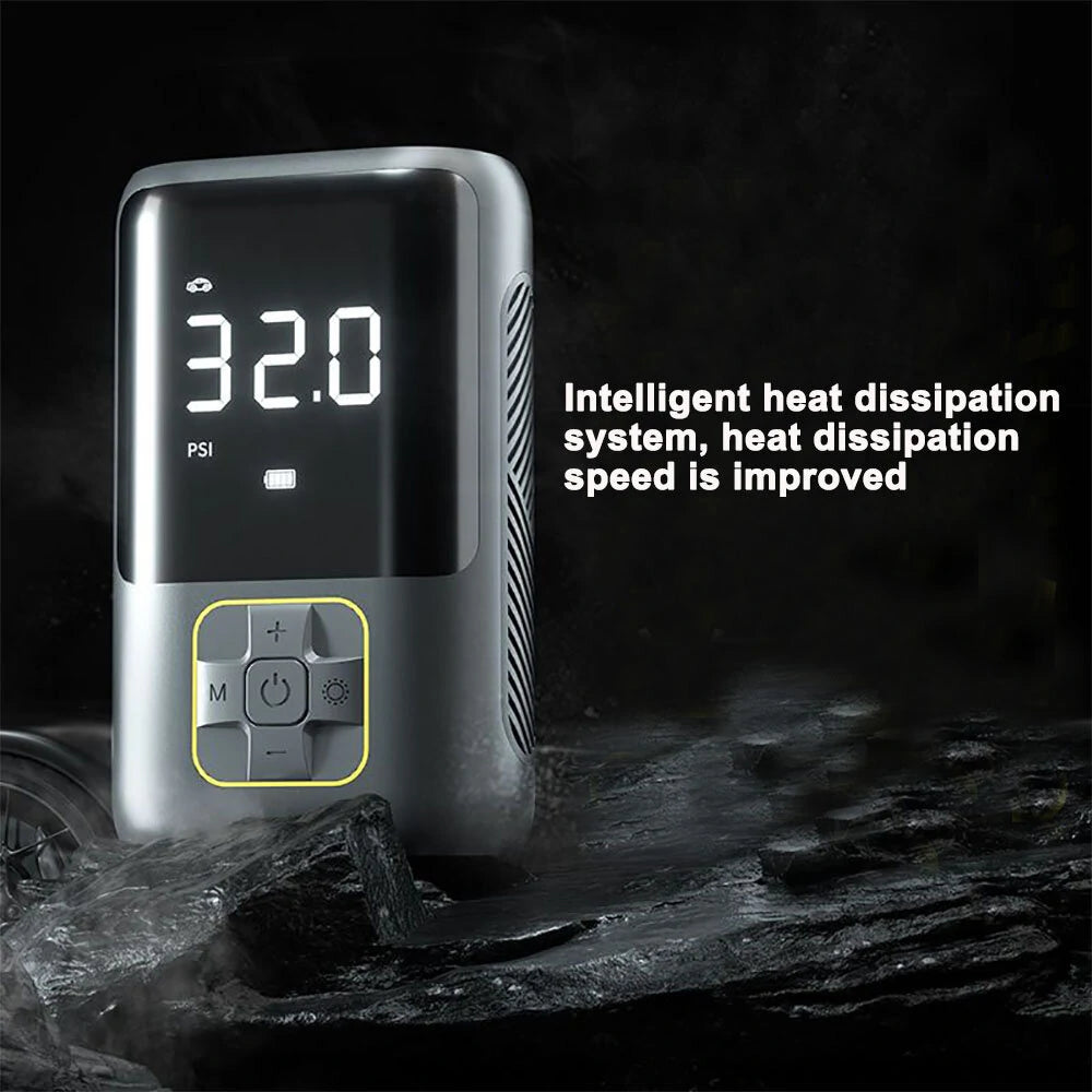 TUERBB T-AP71 150PSI Portable Cordless Inflatable Pump Car Air Compressor Tire Inflator with Digital Display