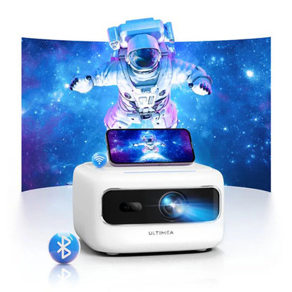 Ultimea Apollo P10 Portable Projector 300 ANSI Lumens Dual WIFI 5G/2.4G Screen Mirroring Electric Focus 120" Giant Screen P2P Technology  Outdoor Movie