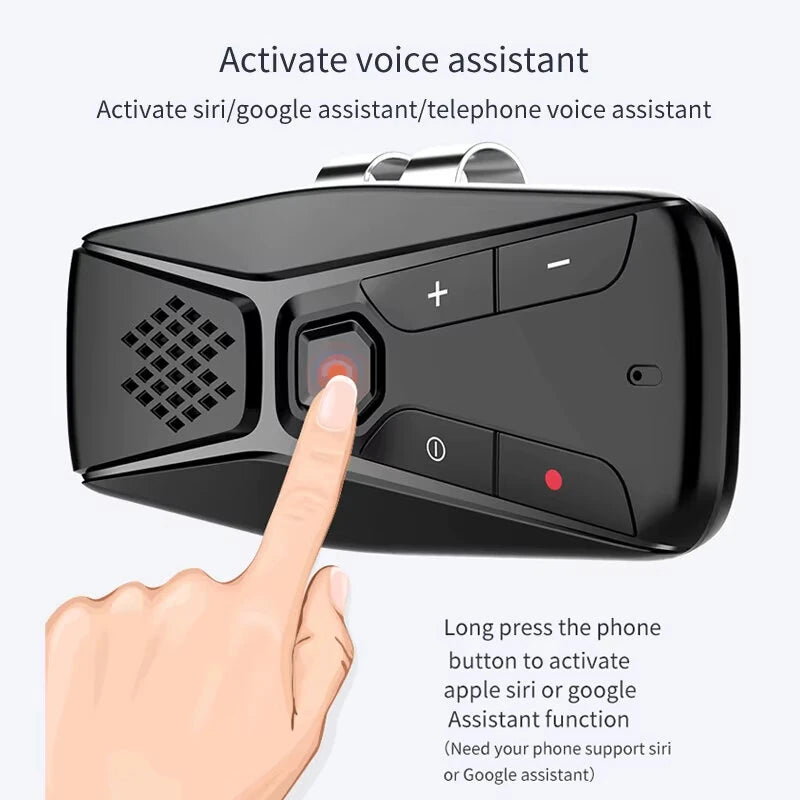 Bluetooth Car Kit Handsfree Speakerphone Wireless with Microphone Bluetooth 5.0 Automatic Shut Down and Auto Connect