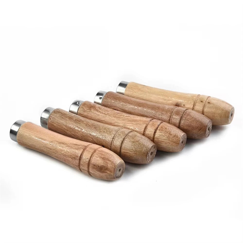 5PCS Wooden File Handles Ergonomic Secure Fit 9cm Length 4mm Diameter Fits 4-6 Inch Files Versatile for Metal Files Wood Rasps Screwdrivers Hand Drills