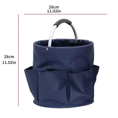 Portable Oxford Cloth Storage Basket Picnic Basket Storage Bag Picnic Bag Wash Storage Swimming Tool Chair Handheld Foldable Storage Basket for Home Travel