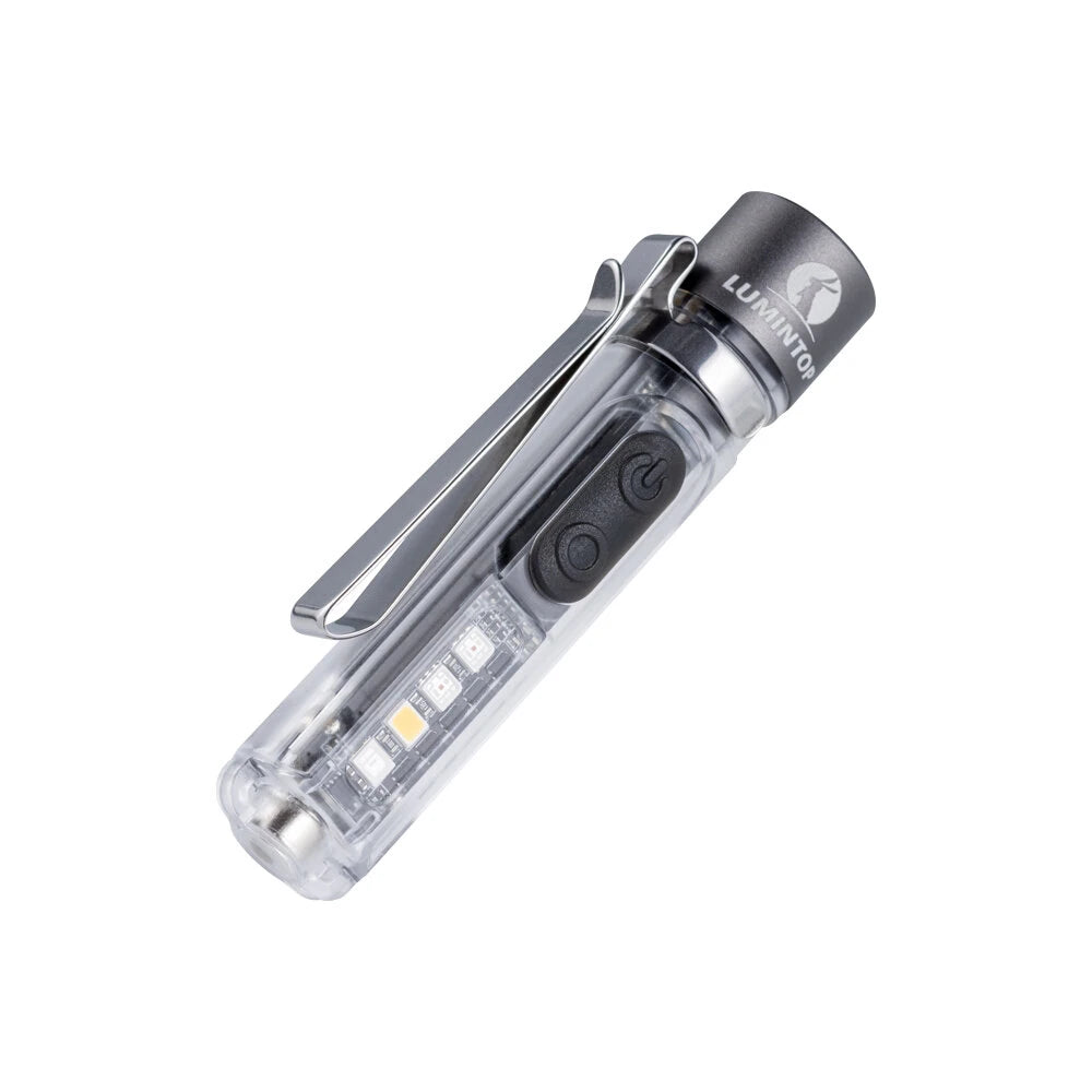 Lumintop Black Cat 400LM 90M LED Keychain Flashlight with Magnetic Base USB Rechargeable Super Bright Portable Mini Torch for Camping and Outdoor Activities