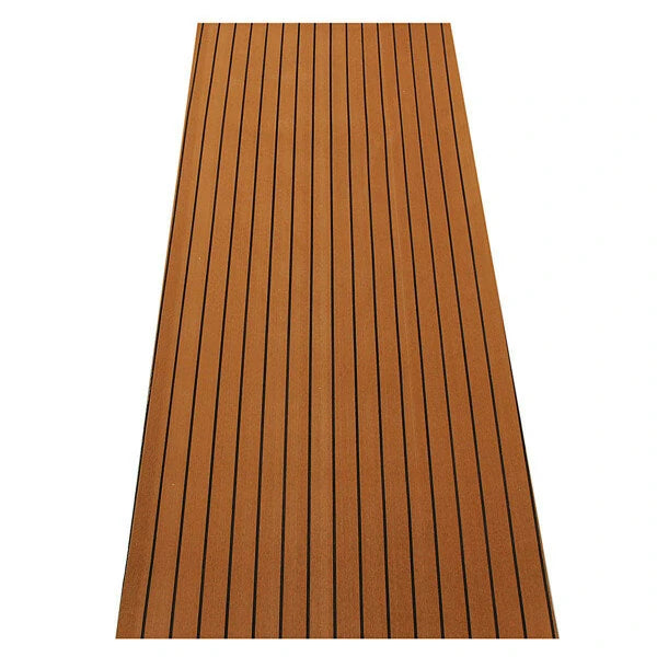 ELuto 240cm x 90cm x 5mm EVA Foam Teak Decking Sheet Boat Yacht Floor Mat Self-Adhesive Marine Flooring Faux Carpet Sticker Non-slip