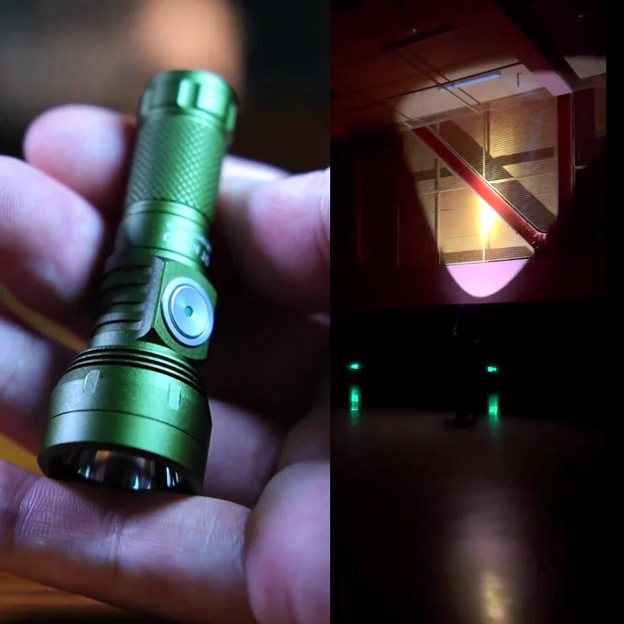 Lumintop GT NANO V3.2 405M EDC Thrower Flashlight with 10300 Battery, Mini Size 720LM High Power Output USB C Rechargeable Mini Torch Powerful Camping Lantern, 10750 Battery Optional